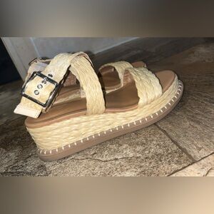 Size 6 tan sandals TARGET brand